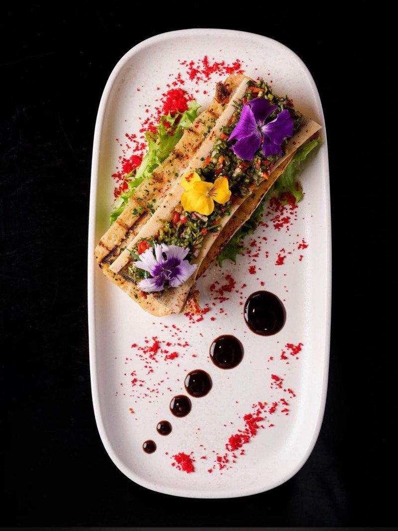 Bone marrow, chimichurri