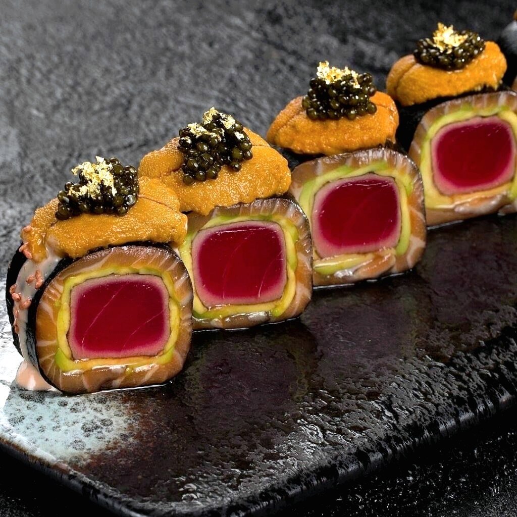 Bluefin tuna, caviar