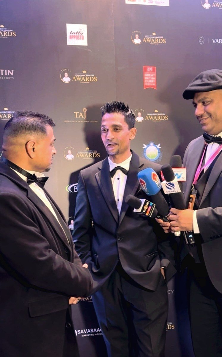 On camera at the awards