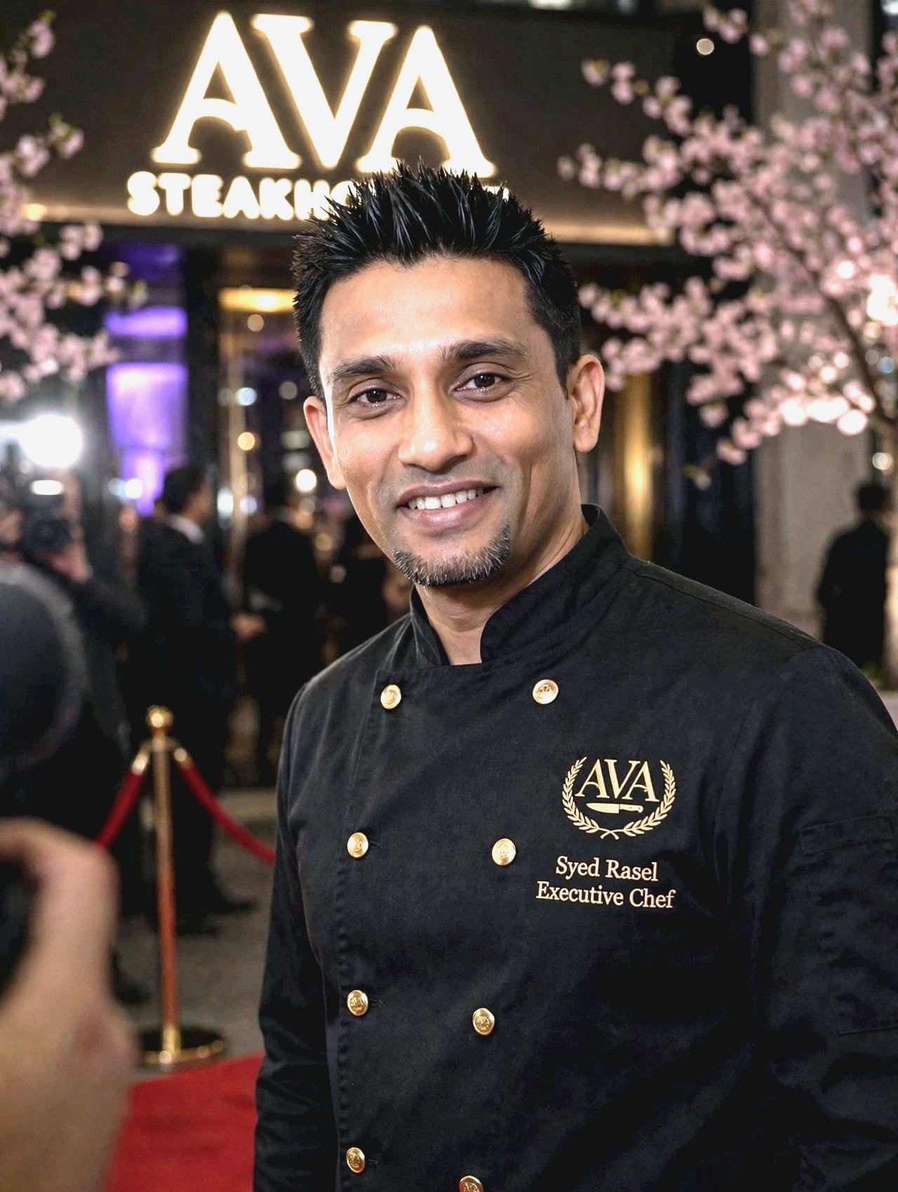 Chef Rasel in his AVA executive chef jacket
